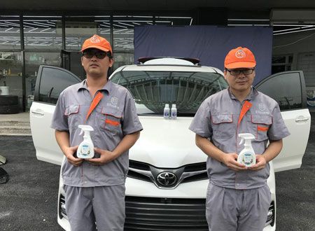 丰田车内荃芬除甲醛施工案例