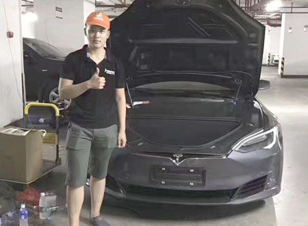 特斯拉车内空气治理施工案例