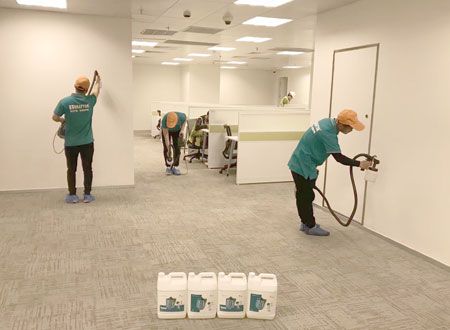 武汉新世界办公楼除甲醛施工