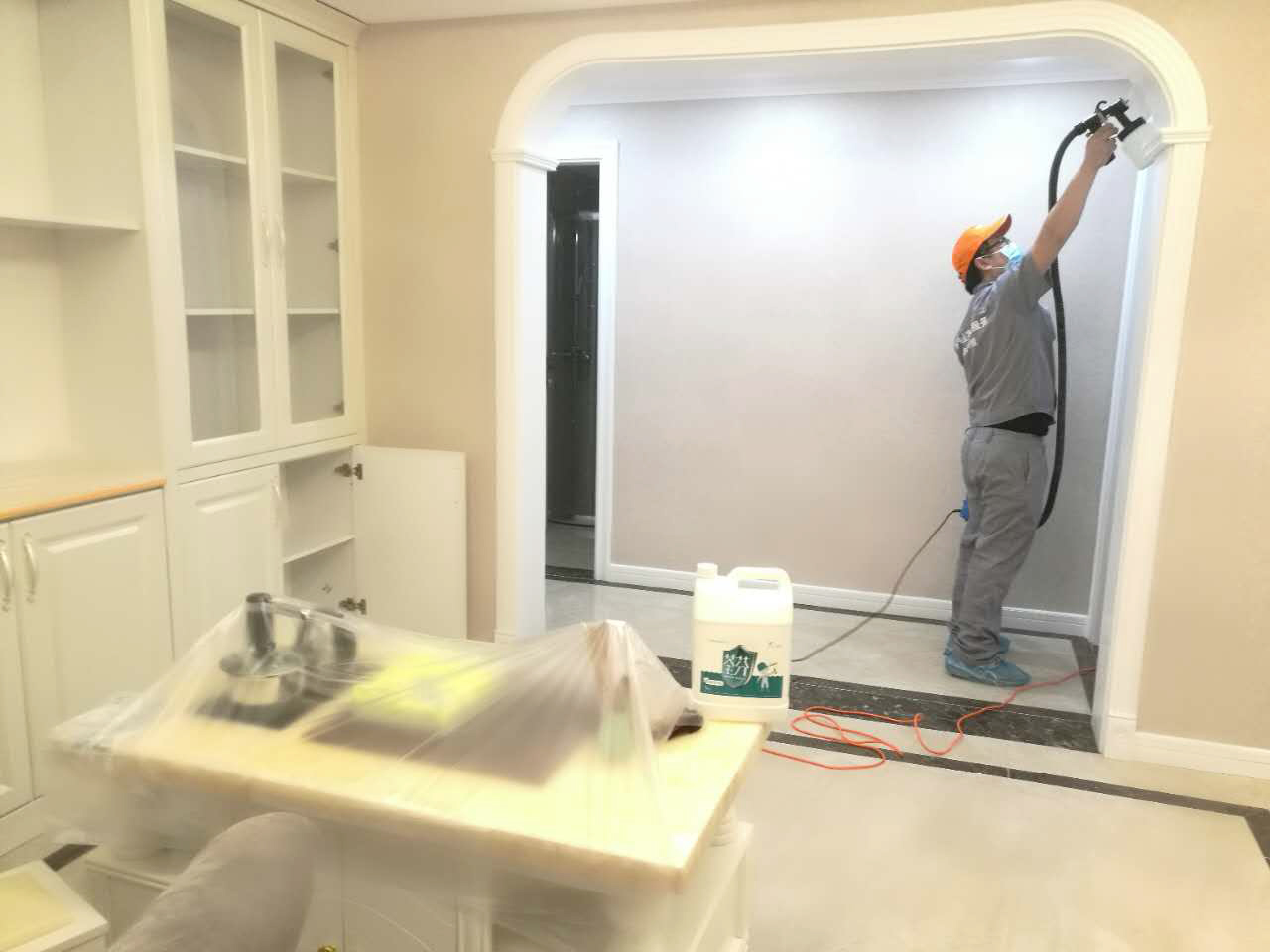 过道顶面喷涂全方位施工