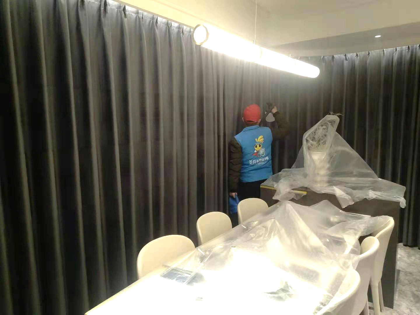 办公室窗帘布艺喷涂治理甲醛