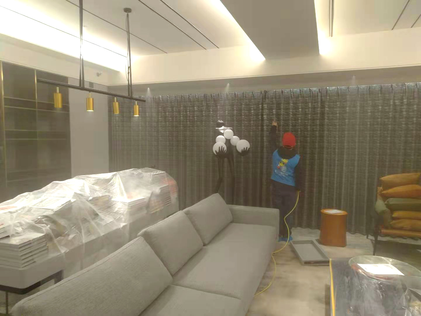 会客厅全方位喷涂治理甲醛