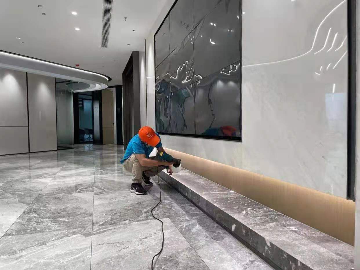 办公室过道板材喷枪治理